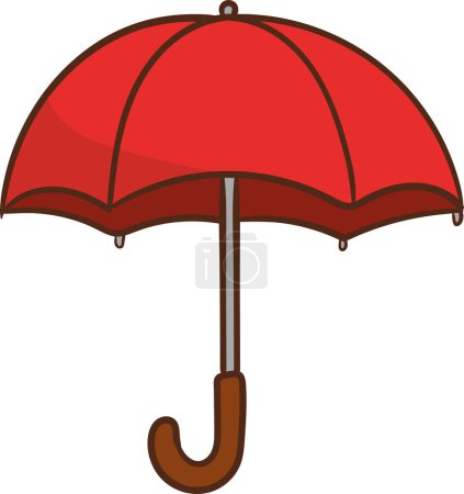 Ilustración de Ilustración de paraguas. Diseño plano. Vector. - Imagen libre de derechos