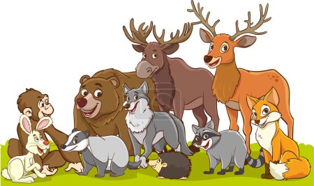 Téléchargez les illustrations : Illustration vectorielle de l'animal forestier - en licence libre de droit