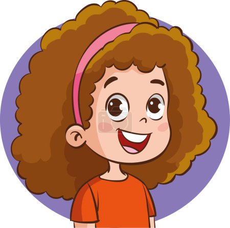 Illustration for Children portrait cartoon vector illustration - Royalty Free Image