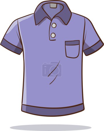Illustration for Illustration of a polo shirt on a white background, vector illustration - Royalty Free Image