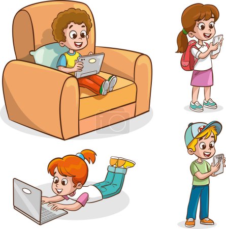Ilustración de Ilustración vectorial de tecnología para niños - Imagen libre de derechos