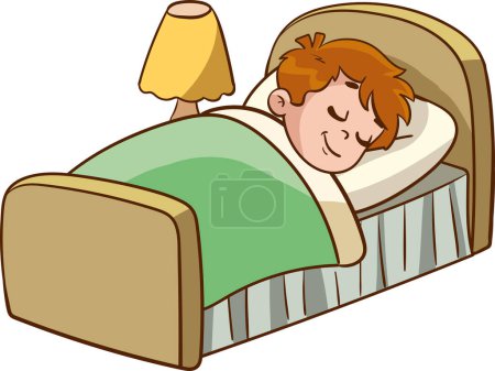 Illustration for Vector illustration of cute little children is sleeping - Royalty Free Image