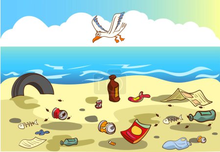 Téléchargez les illustrations : Illustration vectorielle de la pollution environnementale - en licence libre de droit