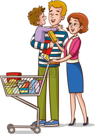 Ilustración de Ilustración vectorial de compras familiares
. - Imagen libre de derechos