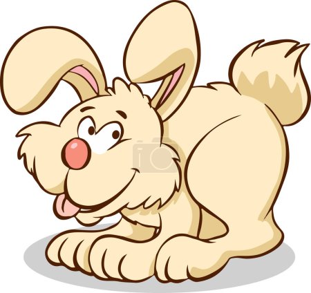 Dibujos animados ilustración de lindo conejito animal carácter mascota