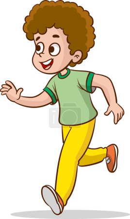 Ilustración de Ilustración vectorial de niños corriendo - Imagen libre de derechos
