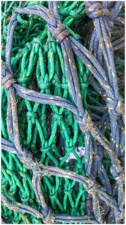 Charme nautique : Un filet de pêche tissage histoires de la mer