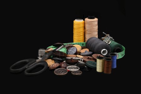 Photo for Crafting Elegance: A Collection of Tailoring Supplies Ready to Shape Dreams into Reality - Royalty Free Image