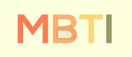MBTI ilustración vectorial de texto