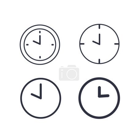Ilustración de Icono del reloj aislado en el fondo - Imagen libre de derechos
