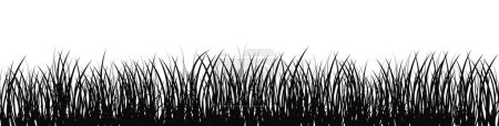 Illustration for Grass silhouette seamless background stock illustration - Royalty Free Image