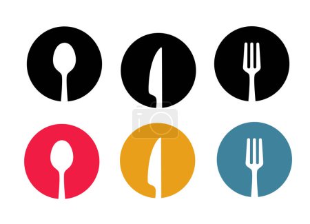 Illustration for Spoon, fork, knife icon - Royalty Free Image