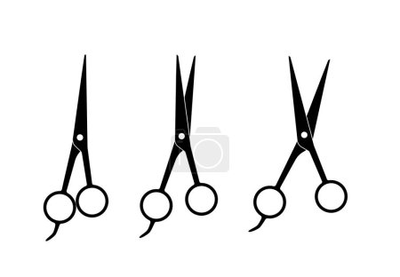 hair salon scissors vector illustration
