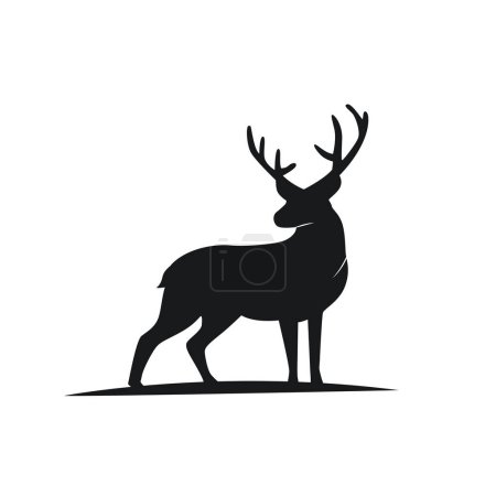 Illustration for Deer silhouette, wild deers, deer logo - Royalty Free Image