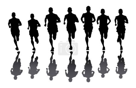 Hombre atlético corriendo, atleta de atletismo compitiendo, hombre de estilo de vida saludable corriendo