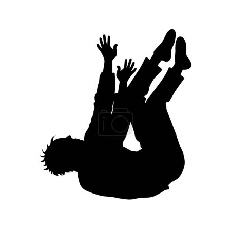 Illustration for Falling man, illustration of man falling from the sky, man falling down - Royalty Free Image