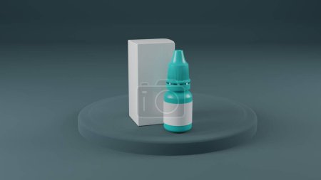 Photo for Nasal or eye spray Mockup bottle Pharmacy blank packing 3d - Royalty Free Image