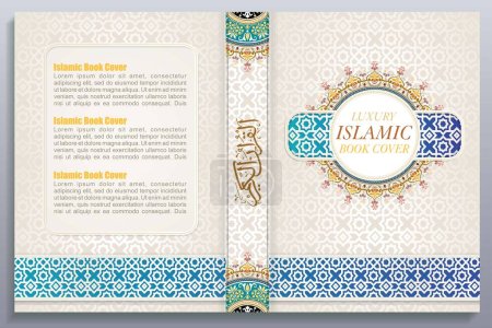 Téléchargez les photos : Couverture de livre arabe couverture de magazine vectoriel design couverture de livre islamique brochure - en image libre de droit