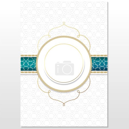 Téléchargez les illustrations : Belle conception de couverture de livre de Coran, modèle de couverture de luxe - en licence libre de droit