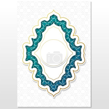 Téléchargez les illustrations : Belle conception de couverture de livre de Coran, modèle de couverture de luxe - en licence libre de droit