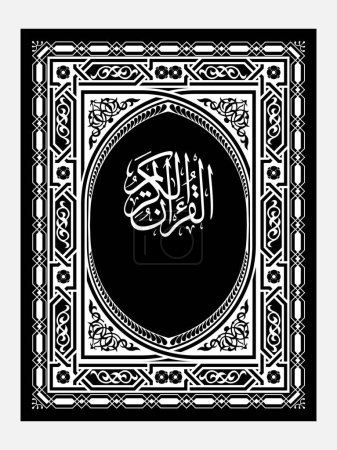 Téléchargez les photos : Coran Cover Livre sacré Coran noir et blanc - en image libre de droit