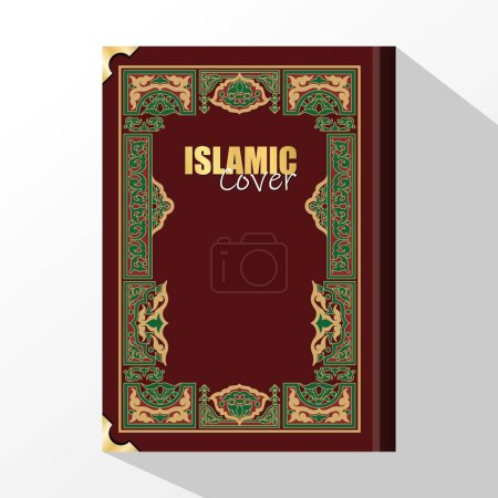 Téléchargez les illustrations : Couverture de livre arabe couverture de magazine vectoriel couverture de livre islamique brochure ou Coran cover design eps 10. - en licence libre de droit