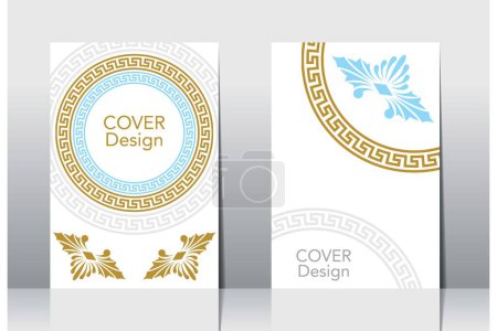 Ilustración de Diseño de cubierta de libro de estilo islámico árabe con ornamento floral vector fondo - Imagen libre de derechos