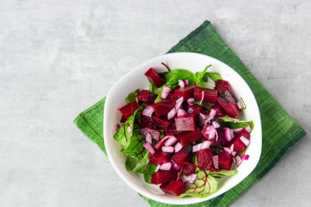 Photo for Earthy Elegance: Beet Salad with Vibrant Green Accents - Royalty Free Image