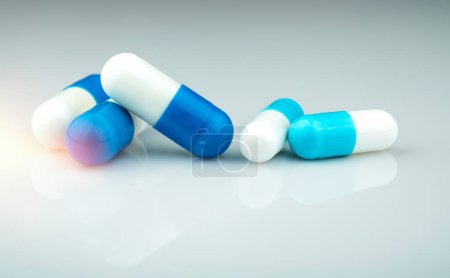 Photo for Blue and capsules isolated - Royalty Free Image