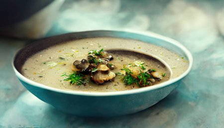 Photo for A bowl of creamy mushroom soup created by - Royalty Free Image