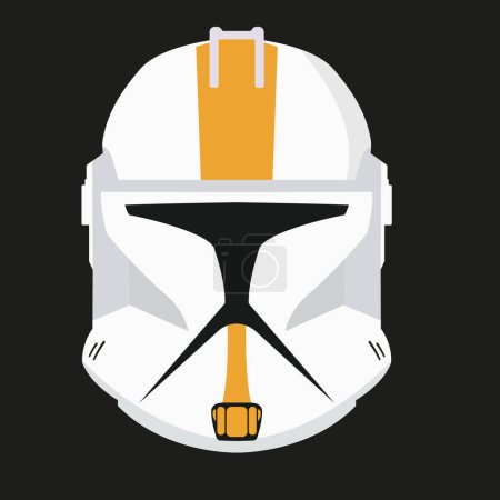 Illustration vectorielle de Stormtrooper. Casque. PSE10