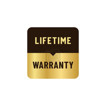 Photo for Lifetime warranty label vector or Lifetime warranty mark isolated in flat style. Simple Lifetime warranty label vector isolated for design element. Lifetime warranty stamp design element. - Royalty Free Image