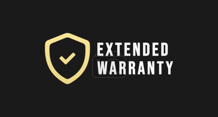 Photo for Extended warranty label vector or Extended warranty sign isolated in flat style. Simple extended sign vector for design element about warranty. Elegant extended Warranty Label Design Element. - Royalty Free Image