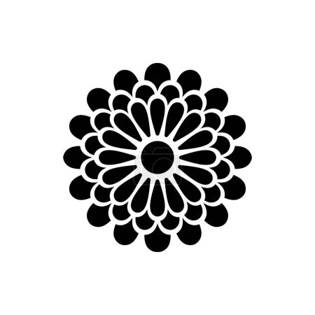 Photo for Chrysanthemum Icon. Chrysanthemum Flower Icon. Chrysanthemum Logo Vector Illustration. For Print And Digital Media. - Royalty Free Image
