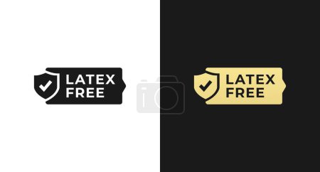 Photo for Latex Free Label Vector or Latex Free Mark Vector Isolated in Flat Style. Simple Latex Free Label vector for product design element. Best Latex Free sign for packaging design element. - Royalty Free Image