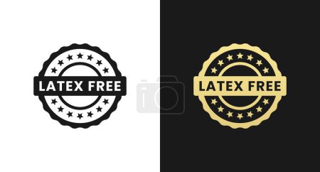 Photo for Latex Free Label or Latex Free stamp Vector Isolated in Flat Style. Simple Latex Free Label vector for product design element. Best Latex Free stamp for packaging design element. - Royalty Free Image