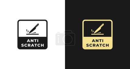 Photo for Best anti scratch label vector or anti scratch seals vector isolated in flat style. anti scratch label vector for product. Elegant anti scratch mark vector for product packaging. - Royalty Free Image