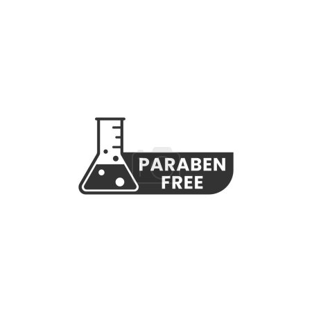 Photo for Parabens free label vector or paraben free mark vector isolated in flat style. Paraben free label for product packaging design element. Simple Parabens free mark isolated. - Royalty Free Image