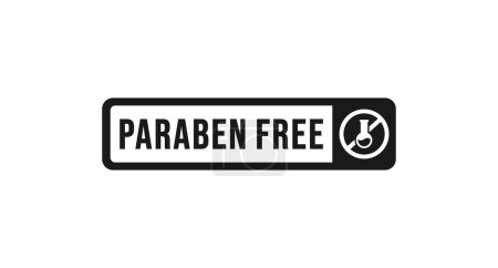 Photo for Parabens free label or paraben free mark vector isolated in flat style. Best paraben free label for product packaging design element. Simple Parabens free mark vector isolated. - Royalty Free Image