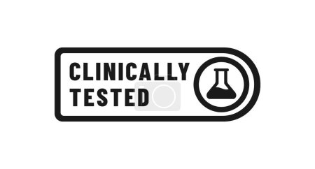 Photo for Clinically tested symbol or Clinically tested label vector isolated in flat style. Clinically tested symbol for product packaging. Clinically proven label icon for cosmetic or health product packaging - Royalty Free Image
