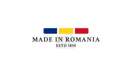 Photo for Made In Romania Stamp Vector or Made In Romania Label Vector. Simple design label or logo made in Romania for authentic Romania products. - Royalty Free Image