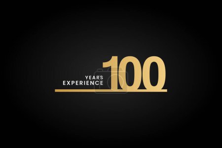 Photo for 100 years experience or Best 100 years experienced vector illustration. Logos 100 years experience. Suitable for marketing logos related to 100 years of experience in the business or industry. - Royalty Free Image