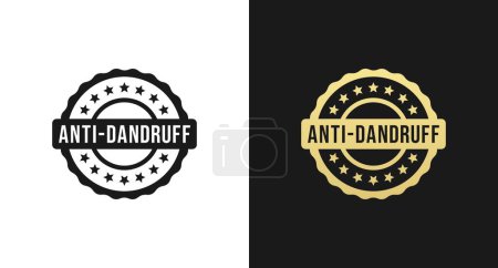 Photo for Anti dandruff stamp or Anti dandruff sign vector isolated in flat style. Best Anti dandruff stamp vector for product packaging design element. Anti dandruff sign for packaging design element. - Royalty Free Image
