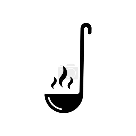 Photo for Soup Ladle Icon Vector or Soup Ladle Logo Vector on White Background. The best soup ladle icon logo vector illustration for many purpose. Perfect for ladle icons on apps and other digital designs. - Royalty Free Image