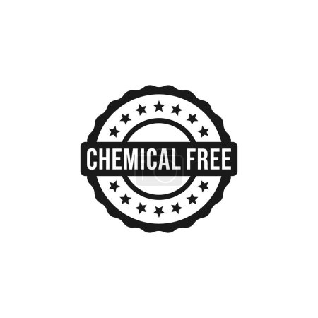 Photo for Simple Chemical Free Stamp or Chemical Free Sign Vector Isolated in Flat Style. Chemical Free stamp vector for product packaging design element. Chemical Free sign for packaging design element. - Royalty Free Image