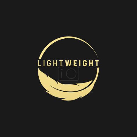 Photo for Lightweight logo or Light weight logo vector isolated in flat style. Best Lightweight logo with precision and perfect design balance. Light weight logo for product packaging design element. - Royalty Free Image