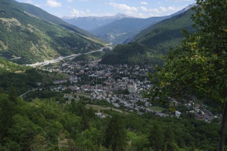 Photo for Town of Bardonecchia Turin seen from the Alps around the city. High quality photo - Royalty Free Image