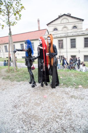 Photo for Lucca, Italy - 2018 10 31 : Lucca Comics free cosplay event around city . High quality photo - Royalty Free Image