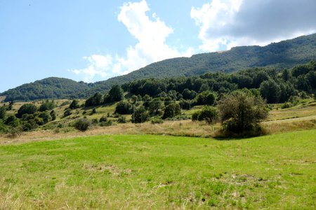 Téléchargez les photos : Panorama du parc national des Abruzzes, Pescasseroli Aquila par temps ensoleillé. Photo de haute qualité - en image libre de droit