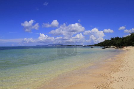 Okinawa beach on sunny day. High quality photo